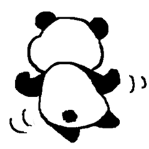 YASAGURE Panda and cheerful cat. sticker #768845