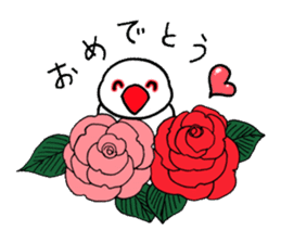 "Daily Java sparrow" With bird 02 sticker #774623