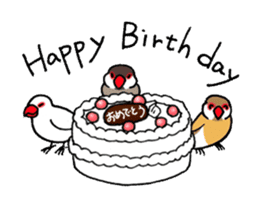 "Daily Java sparrow" With bird 02 sticker #774624