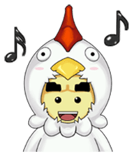 Nuba: The Funniest Chicken Suit Boy sticker #775151