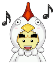 Nuba: The Funniest Chicken Suit Boy sticker #775151