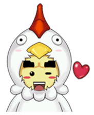 Nuba: The Funniest Chicken Suit Boy sticker #775154