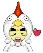 Nuba: The Funniest Chicken Suit Boy sticker #775154