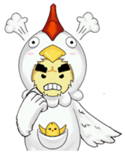 Nuba: The Funniest Chicken Suit Boy sticker #775158