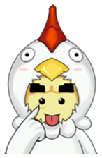 Nuba: The Funniest Chicken Suit Boy sticker #775159