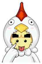 Nuba: The Funniest Chicken Suit Boy sticker #775159