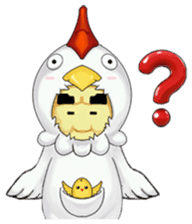 Nuba: The Funniest Chicken Suit Boy sticker #775160