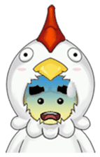 Nuba: The Funniest Chicken Suit Boy sticker #775161