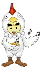 Nuba: The Funniest Chicken Suit Boy sticker #775162