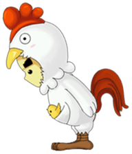 Nuba: The Funniest Chicken Suit Boy sticker #775163
