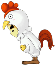 Nuba: The Funniest Chicken Suit Boy sticker #775163
