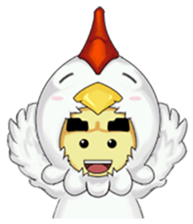 Nuba: The Funniest Chicken Suit Boy sticker #775164