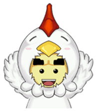 Nuba: The Funniest Chicken Suit Boy sticker #775164