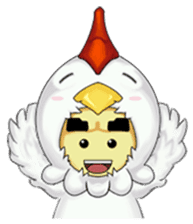 Nuba: The Funniest Chicken Suit Boy sticker #775164
