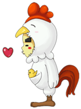 Nuba: The Funniest Chicken Suit Boy sticker #775166