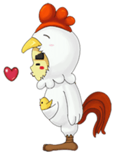 Nuba: The Funniest Chicken Suit Boy sticker #775166
