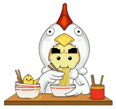 Nuba: The Funniest Chicken Suit Boy sticker #775169