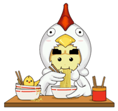 Nuba: The Funniest Chicken Suit Boy sticker #775169