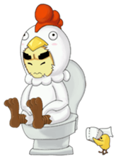 Nuba: The Funniest Chicken Suit Boy sticker #775172