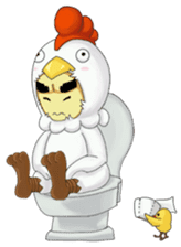 Nuba: The Funniest Chicken Suit Boy sticker #775172