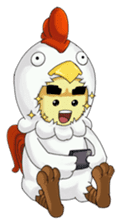 Nuba: The Funniest Chicken Suit Boy sticker #775173