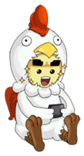 Nuba: The Funniest Chicken Suit Boy sticker #775173