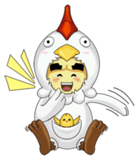 Nuba: The Funniest Chicken Suit Boy sticker #775174