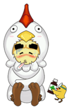 Nuba: The Funniest Chicken Suit Boy sticker #775175
