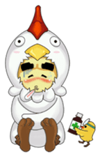 Nuba: The Funniest Chicken Suit Boy sticker #775175