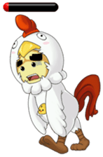Nuba: The Funniest Chicken Suit Boy sticker #775176