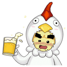 Nuba: The Funniest Chicken Suit Boy sticker #775177