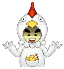 Nuba: The Funniest Chicken Suit Boy sticker #775179