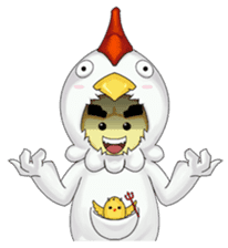 Nuba: The Funniest Chicken Suit Boy sticker #775179