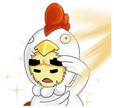 Nuba: The Funniest Chicken Suit Boy sticker #775180