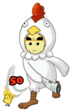 Nuba: The Funniest Chicken Suit Boy sticker #775183