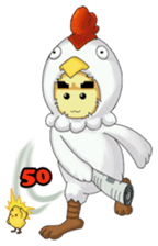 Nuba: The Funniest Chicken Suit Boy sticker #775183
