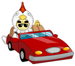 Nuba: The Funniest Chicken Suit Boy sticker #775184