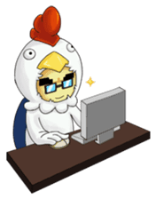 Nuba: The Funniest Chicken Suit Boy sticker #775186