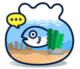 A story of a lonely fish sticker #776508