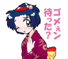 Yukata & shrine maiden summer festival sticker #781072