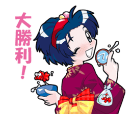 Yukata & shrine maiden summer festival sticker #781075