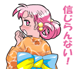 Yukata & shrine maiden summer festival sticker #781077