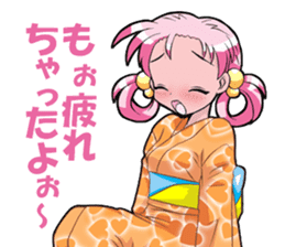 Yukata & shrine maiden summer festival sticker #781078