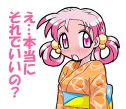 Yukata & shrine maiden summer festival sticker #781080