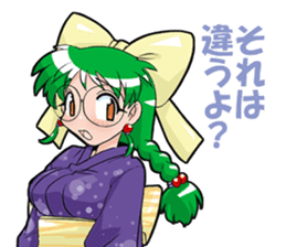 Yukata & shrine maiden summer festival sticker #781092