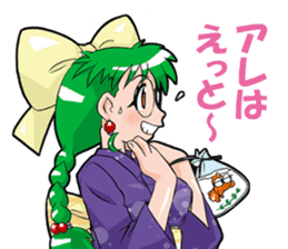 Yukata & shrine maiden summer festival sticker #781094