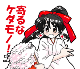 Yukata & shrine maiden summer festival sticker #781098