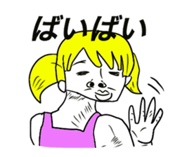 American pop woman sticker #781489