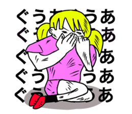 American pop woman sticker #781498