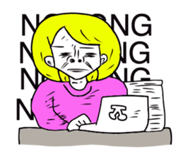 American pop woman sticker #781500